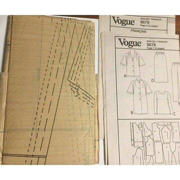 SEWING PATTERN Vogue V8678 Misses Jacket Top Skirt Pants Size 8-14 Loose Fitted - Picture 5 of 5